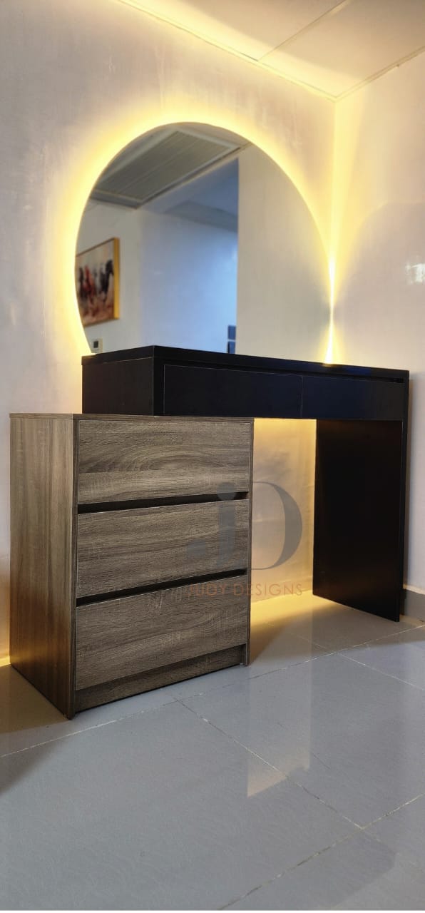 Backlit vanity and joinery detail by Judy Designs